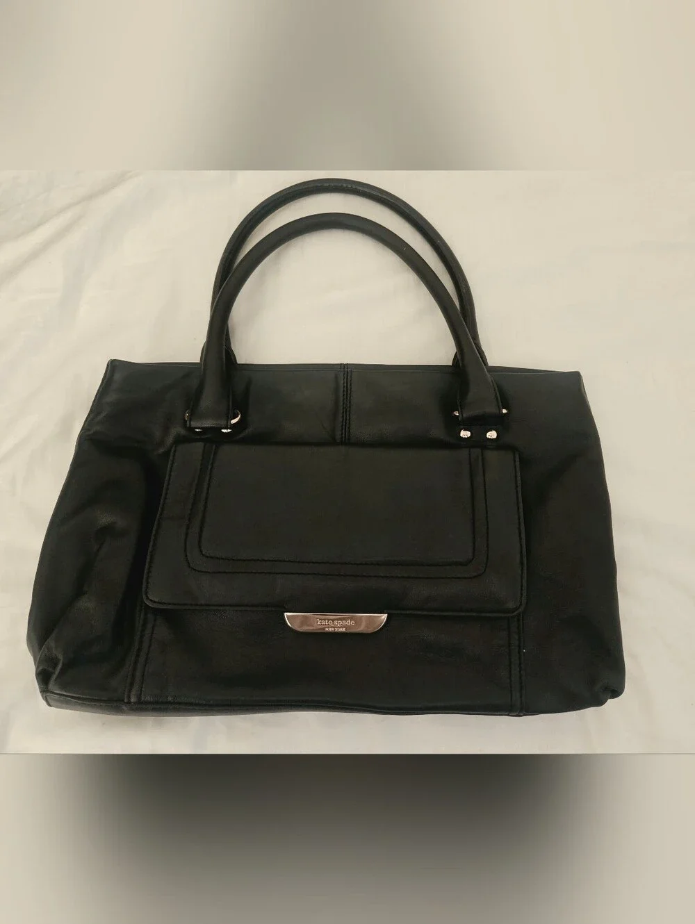 Kate Spade Black Leather Tote Bag
